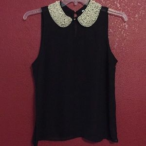 Top with Beaded Collar - Size M